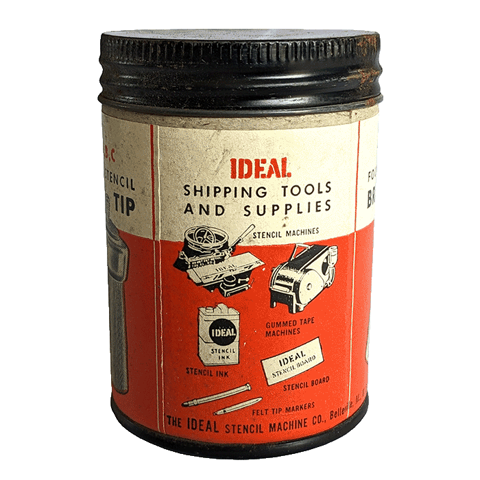 Ideal Fountain Stencil Brush Tip packaging ca. 1950-1960