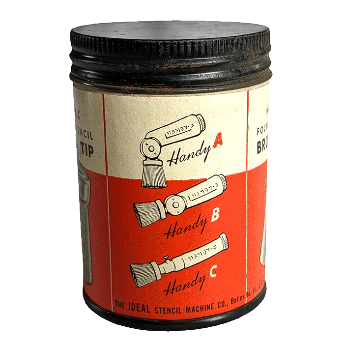 Ideal Fountain Stencil Brush Tip packaging ca. 1950-1960