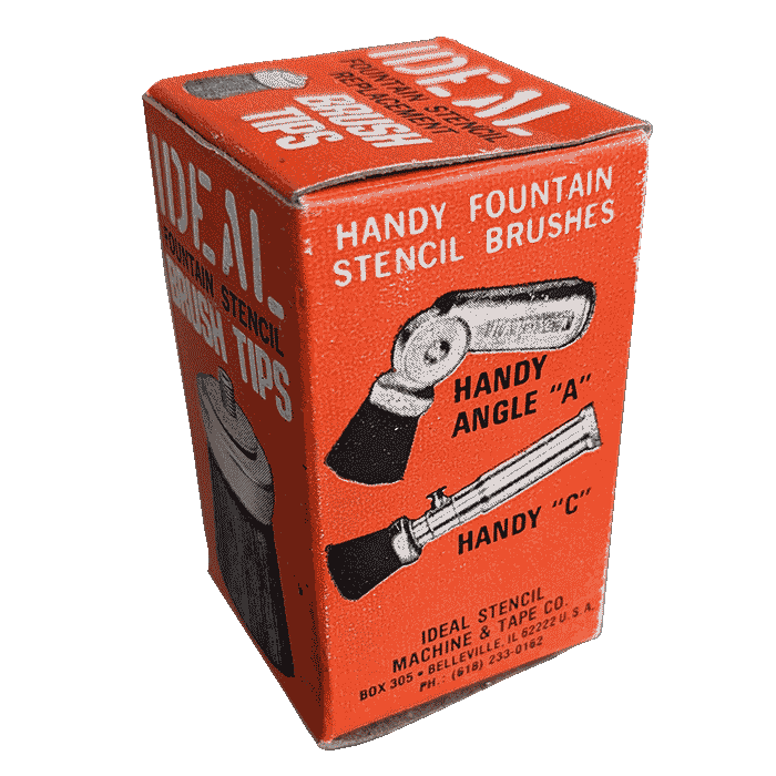 Ideal Fountain Stencil Brush Tip packaging ca. 1970s
