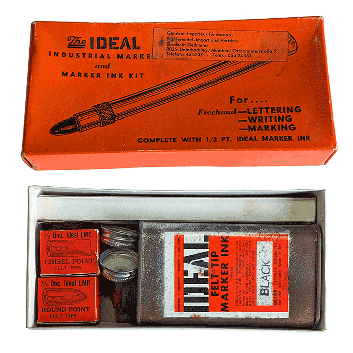 Ideal Industrial Marker Kit, box ca. 1970